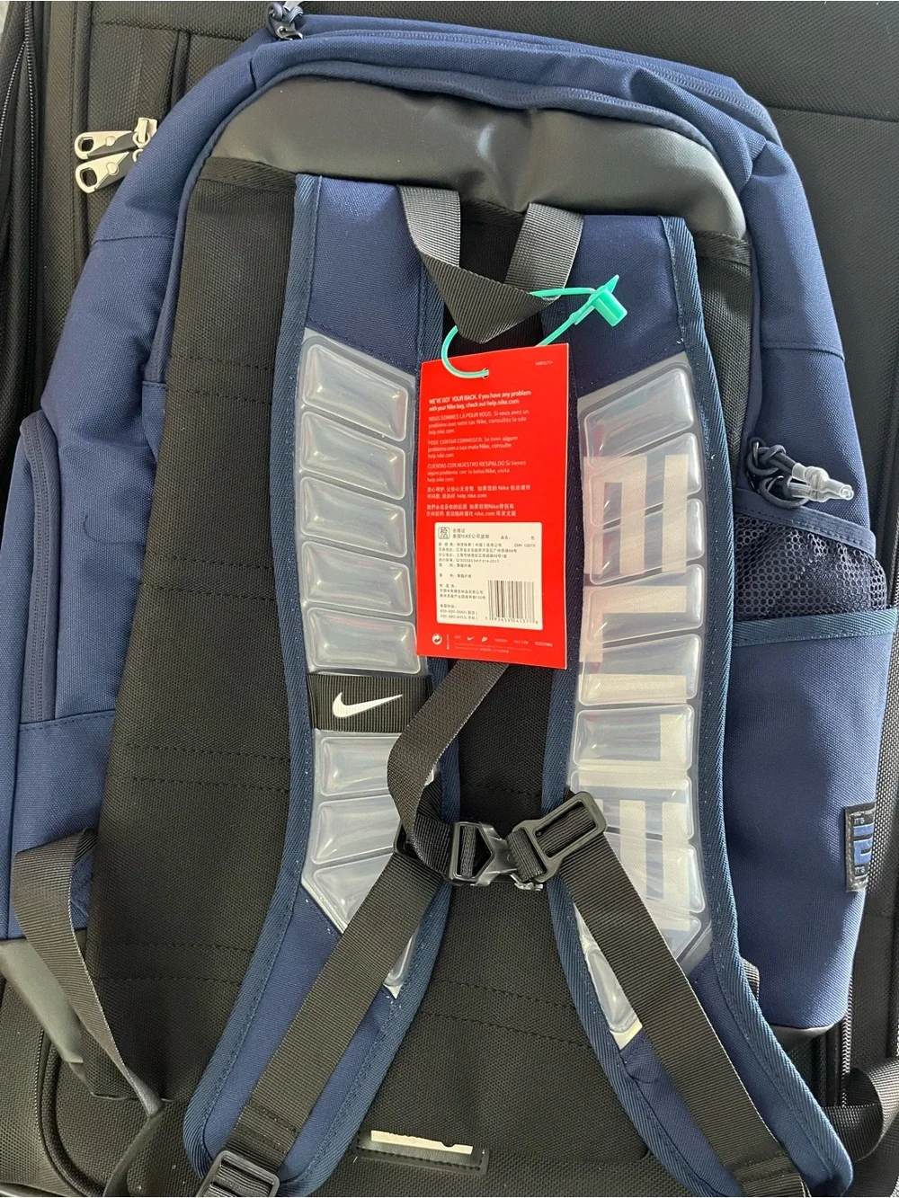 Nike Navy Blue Padded Commuter Backpack with Reflective Accents